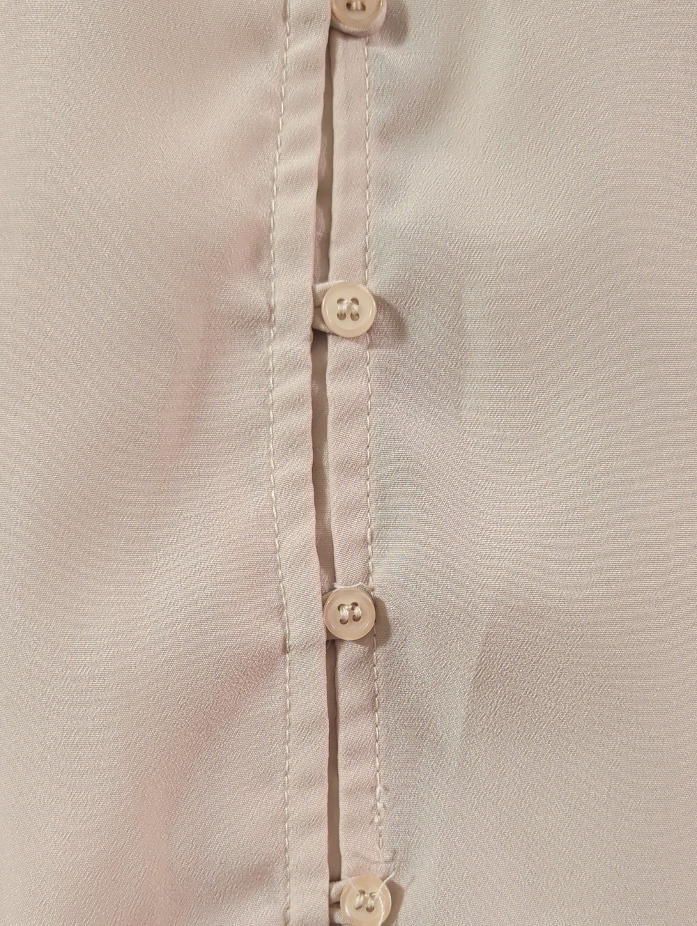 New York & Company Blush Lace-Trim Sleeveless Button Front Top - Picture 3 of 8